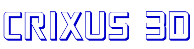 Crixus 3D шрифт